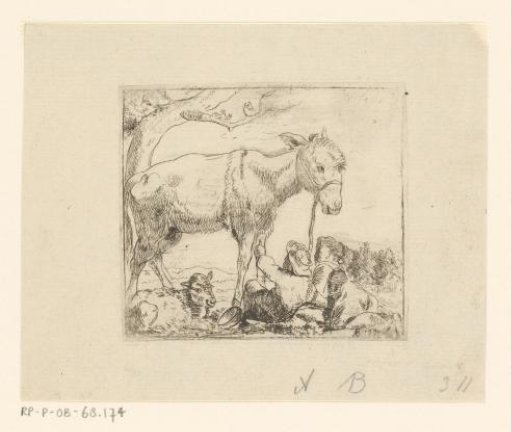 Two Children with a Donkey