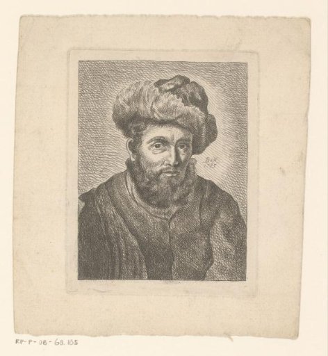 Portrait of an Unknown Man with a Cap, Possibly a Rabbi