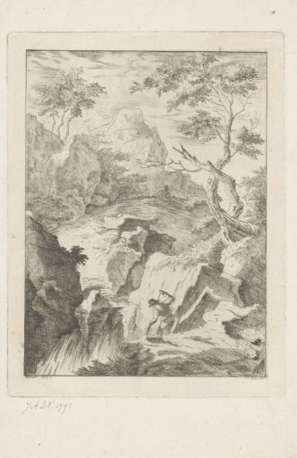Mountain Landscape with Two Figures