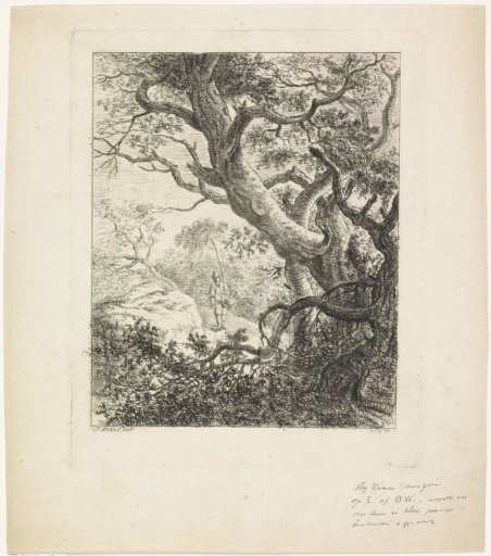 Landscape with Trees and a Man