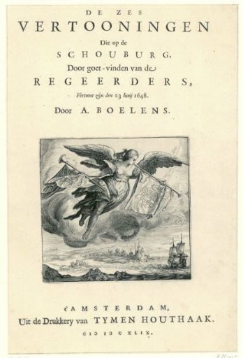 Title Page for: The Six Displays That Were Performed on the Schouwburg (...) on 23 June 1648