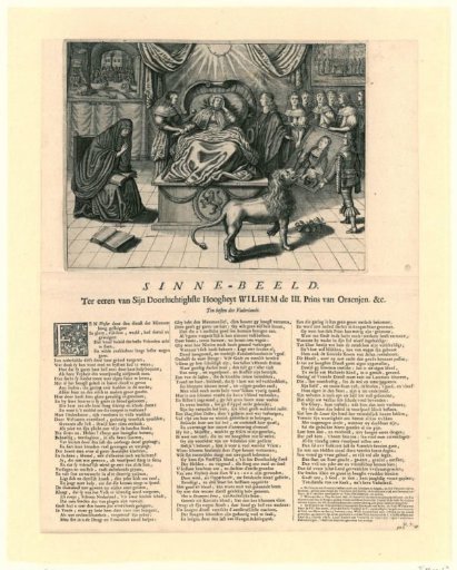 Allegory on the position of William III as saviour of the fatherland, 1672