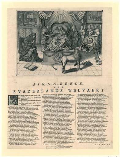 Allegory on the position of William III as saviour of the fatherland, 1672