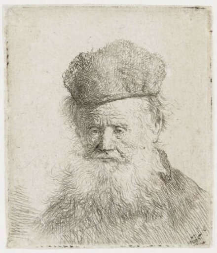 Old Man with a Fur Cap and Flowing Beard