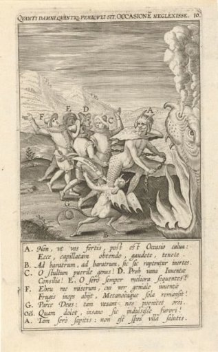 Sinful youth are carried off to hell