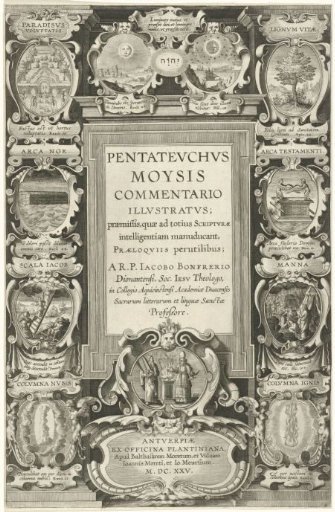 Title page for Jacobus Bonfrerius, Pentateuchus Moysis commentario illustratus