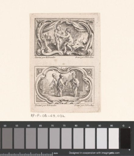 Two Vignettes with Three Putti