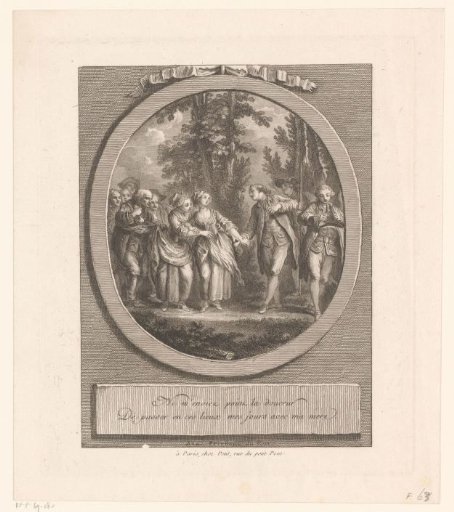 Men and women in a landscape