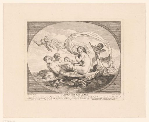 Venus on a Shell in the Water