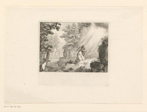 Mary Magdalene praying in the wilderness