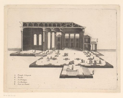 Cross-Section of the Temple of Augustus in Rome