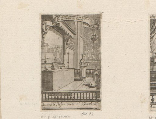 Priest at an altar