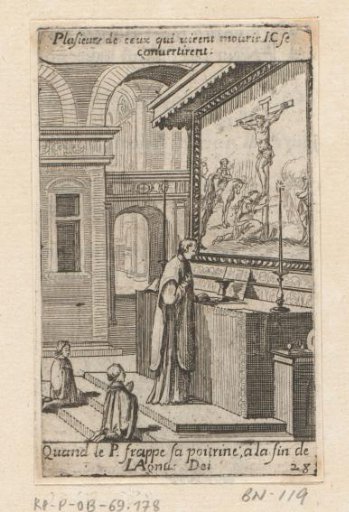 Priest with two altar servers before an altar