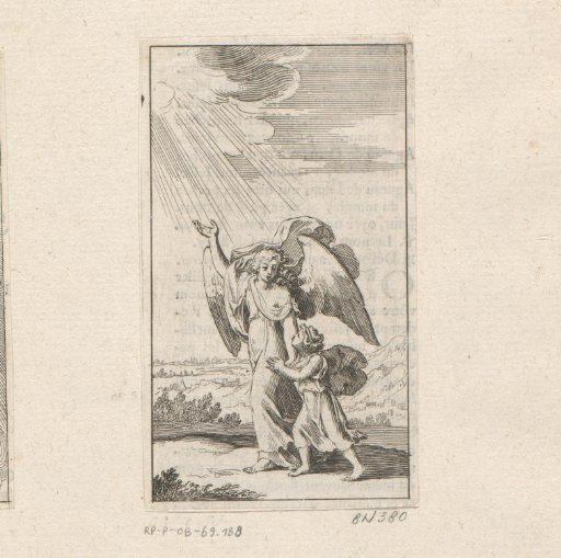 Angel with child by the hand