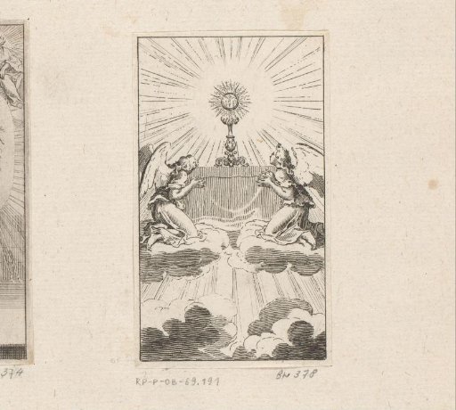 Two angels with a monstrance