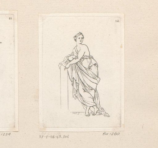 Woman with bare left shoulder