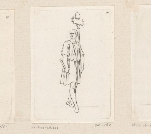 Man with military standard