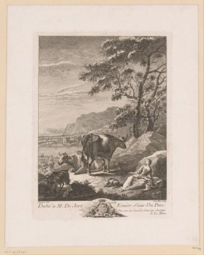 Landscape with a resting shepherdess and cattle