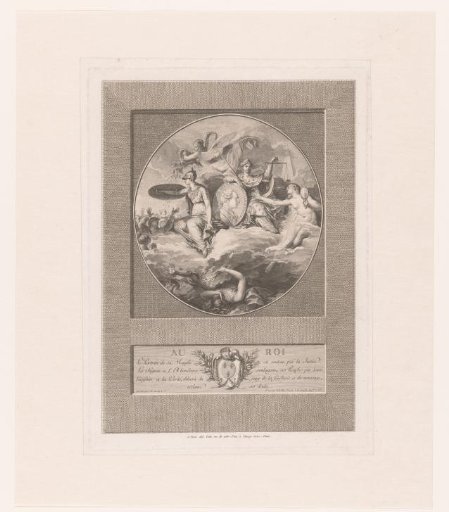 Medallion with portrait of Louis XVI of France surrounded by Justice, Wisdom, Abundance and Truth