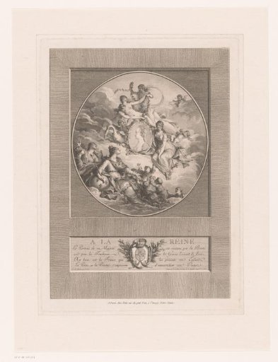 Medallion with portrait of Marie Antoinette surrounded by allegorical figures