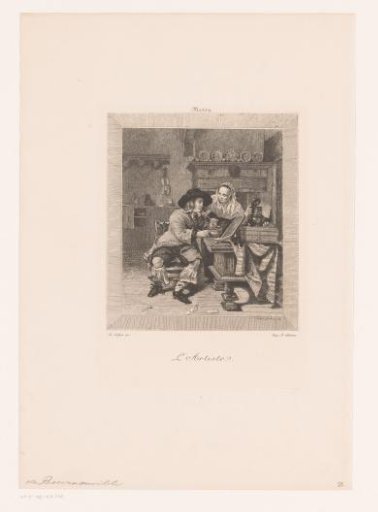 Interior with a Man with a Pipe and a Standing Woman