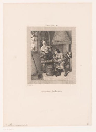 Interior with a Smoking Man and a Standing Woman by an Open Window