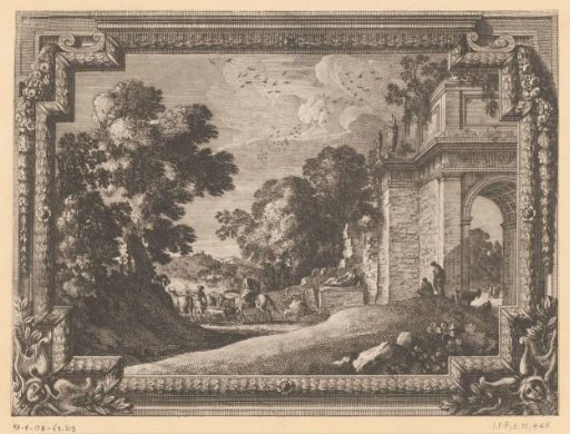 Landscape with Figures at a Gate or Arch