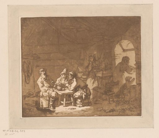 Interior with Three Men at a Table