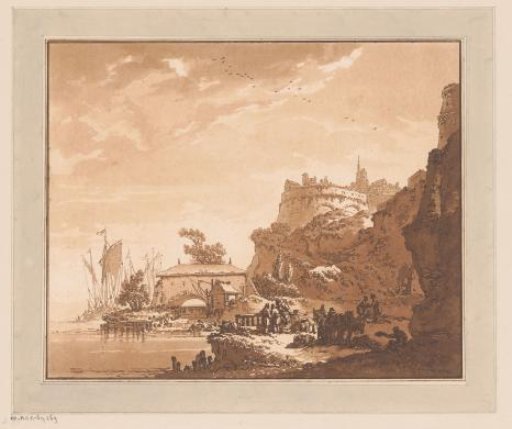 Harbor by a City Wall, Possibly Near Nerva