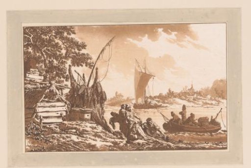 Fishermen Hauling in Their Nets