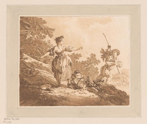 Young Woman Dropping Eggs from Her Basket