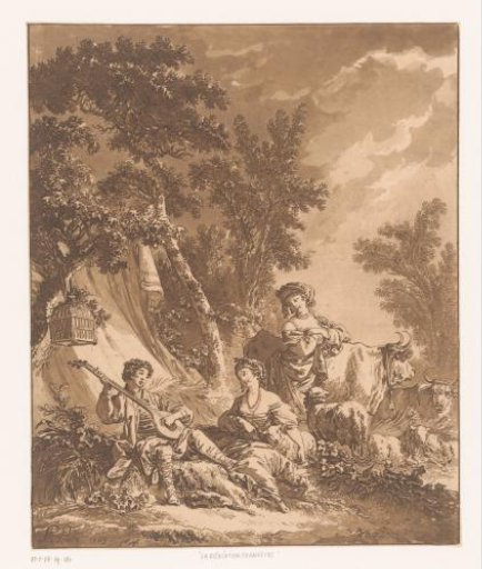 Landscape with a Music-Making Shepherd and Two Shepherdesses