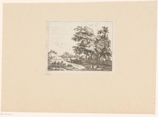 Landscape with a Country Road, a Farm Cart and Sheep