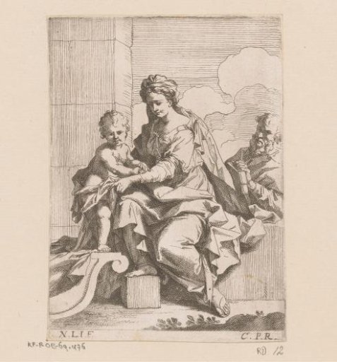 Holy Family by a wall