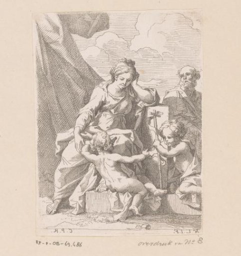 Holy Family with John by a Curtain