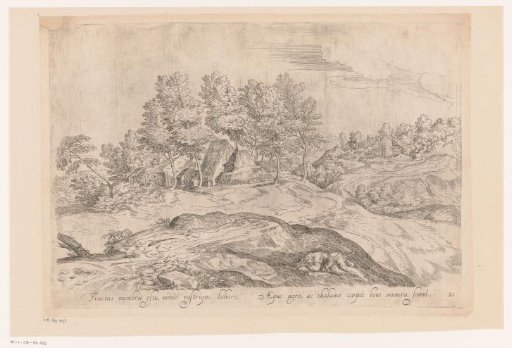 Landscape with Houses and a Sleeping Man in the Foreground