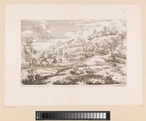 Landscape with a view of a village