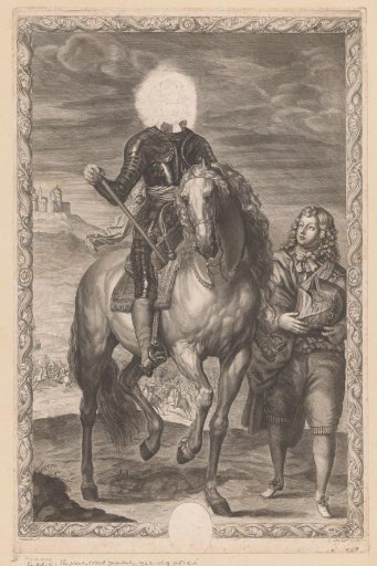Louis XIV of France in armour on horseback