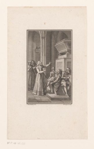 Woman with Candle by Three Soldiers