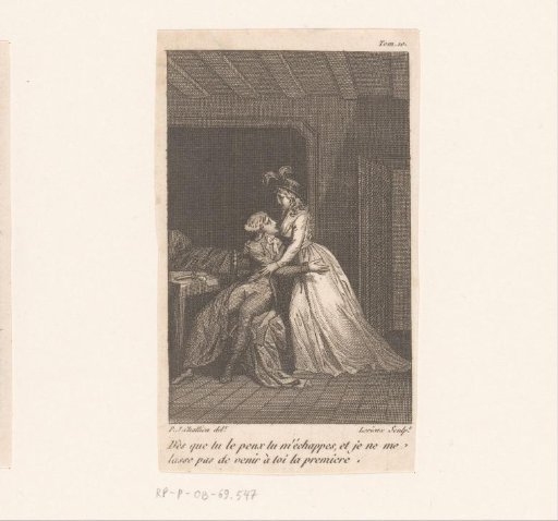 Man and woman in an embrace