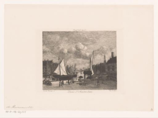 View of the harbour in Amsterdam