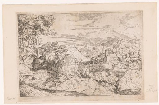 Mountain landscape with a view of a village
