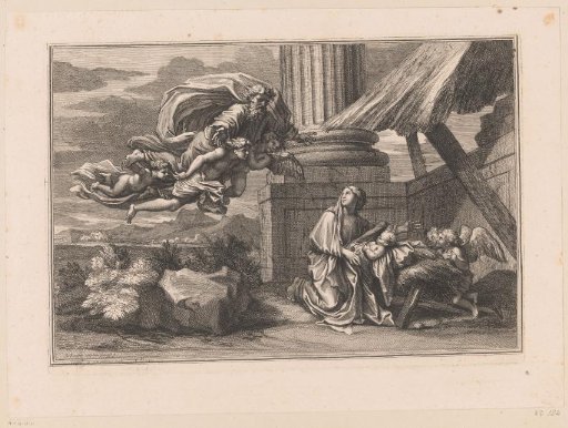 Mary and Child with God supported by angels