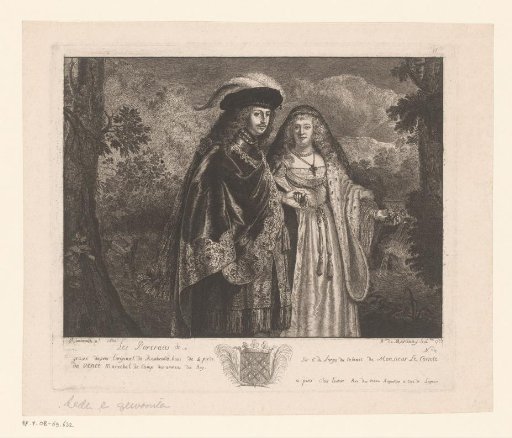 Portrait of a Richly Dressed Couple in a Landscape