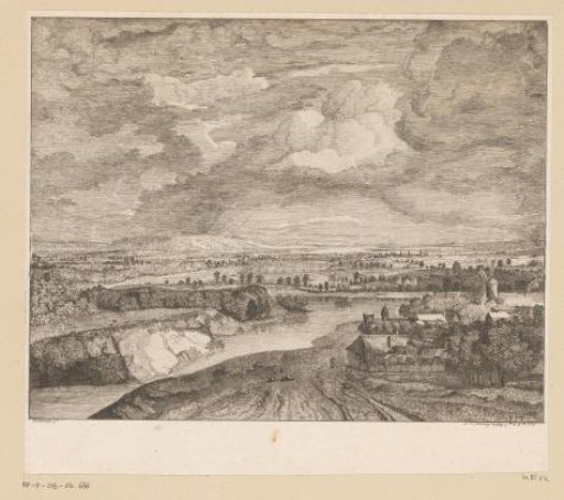 River Landscape at the Onset of a Storm
