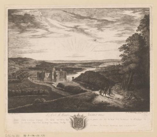 River Landscape with a Castle and Travellers
