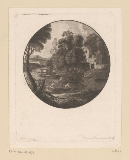 River Landscape with Two Men in a Boat