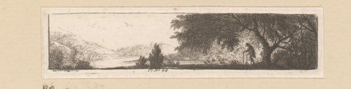 River Landscape with a Figure on Crutches