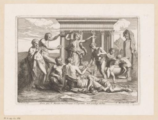 Bacchanal before a temple
