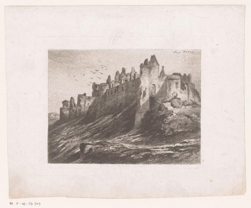 View of a ruined castle